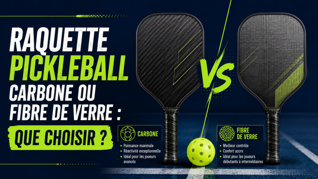 Raquette pickleball carbone ou fibre de verre : que choisir ?