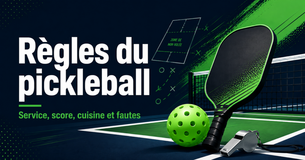 Règles du pickleball : service, score, cuisine et fautes